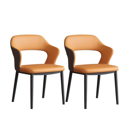 Meedlopia Set di 4 sedie da pranzo con braccioli, sedia da pranzo imbottita, sedia da cucina moderna con schienale alto curvo, sedie laterali per soggiorno