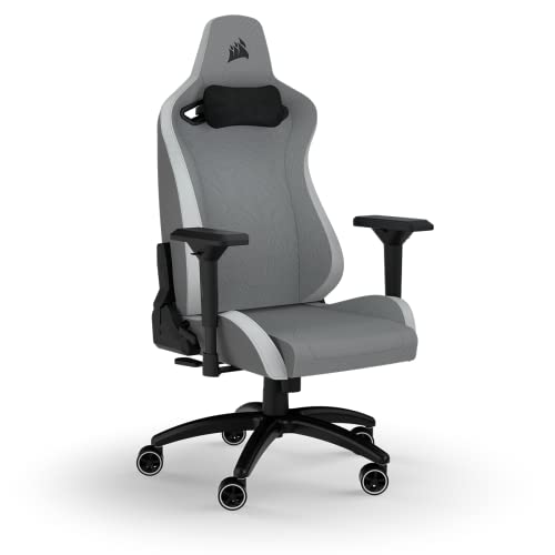 Corsair Gaming Chair, Tessuto, Grigio e Bianco, One Size