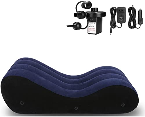 Poltrona gonfiabile con mini pompa ad aria alimentata tramite USB, divano gonfiabile a forma di S, divano gonfiabile multifunzione, per interni, soggiorno, camera da letto (divano)