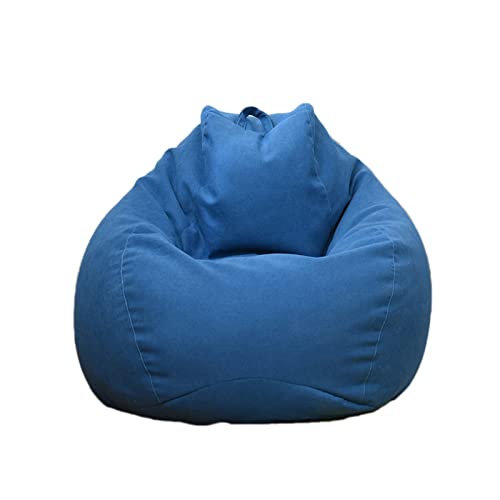 Highdi Pouf Poltrona Sacco Bambini & Adulti Bean Bag Fodera per Sacco di Fagioli per Decorazione della Soggiorno Camera Giardino Salotto Balcone, Senza Ripieno (Blu Navy,100x120cm)