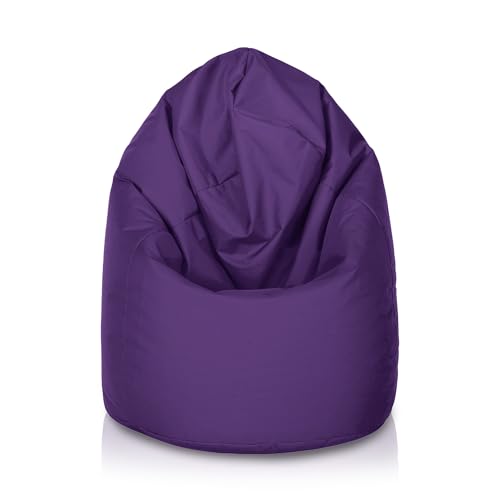 Bepouf - Pouf a Sacco Baby 55Øx95H cm 150L in Poliestere Viola Imbottito, Puffo per Sedersi Bambini - Poltrona Salotto e Camera da Letto Comodo e Lavabile, Poltrona Sacco Anallergica Impermeabile