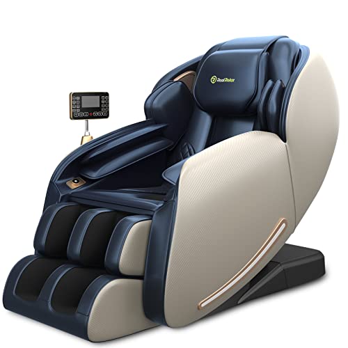 Real Relax Poltrona massaggiante, corpo intero Zero Gravity SL-Track, poltrona massaggiante Shiatsu, poltrona reclinabile con pedana Bluetooth Heat Body Scan Favor-06