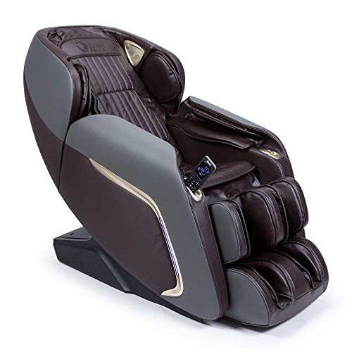 ANANDA® Poltrona massaggiante 2D+ - Marrone (modello 2023) - 12 programmi professionali di massaggio e pressoterapia - Termoterapia - Tecnologia Gravità e Spazio'Zero' Suono 3D Bluetooth - USB