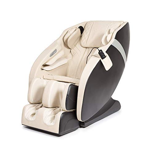 Poltrona massaggiante 2D KARMA® - Beige (modello 2023) - 6 programmi di massaggio professionale, pressoterapia, termoterapia, riflessoterapia plantare, Spazio e Gravità'Zero', suono 3D, Bluetooth