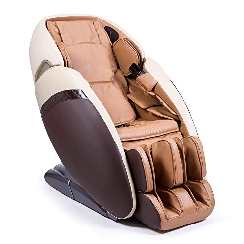 GLOBAL RELAX® | SATORI Poltrona da massaggio 3D I Marrone | 6 Programmi massaggio | Tecnologia Zero Gravità I Zero Spazio | Generatore di ioni di ossigeno | Pressoterapia | Bluetooth I 3D I USB