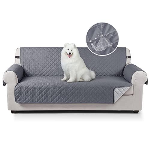 TAOCOCO Copridivano Poltrona Impermeabile Divano Protector Slipcovers, Adatto per cani, animali domestici e bambini(Grigio scuro, 3 posti 171 * 192cm)