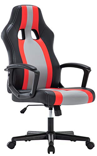 IntimaTe WM Heart Sedia Gaming Girevole, Poltrona da Scrivania di Finta Pelle PU,Sedie Ufficio Ergonomica, Altezza Regolabile, Rosso