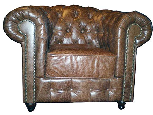 JVmoebel Chesterfield, poltrona classica con imbottitura Relax Designer