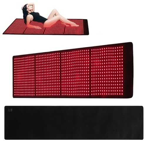 Tappetino per Terapia a Infrarossi Portatile da 1920 LED 850 NM per Corpo, Tappetino per Terapia a Luce Rossa 960 Pezzi 660 NM con Timer da 30 Minuti per Sollievo dal Dolore Muscolare Spalla